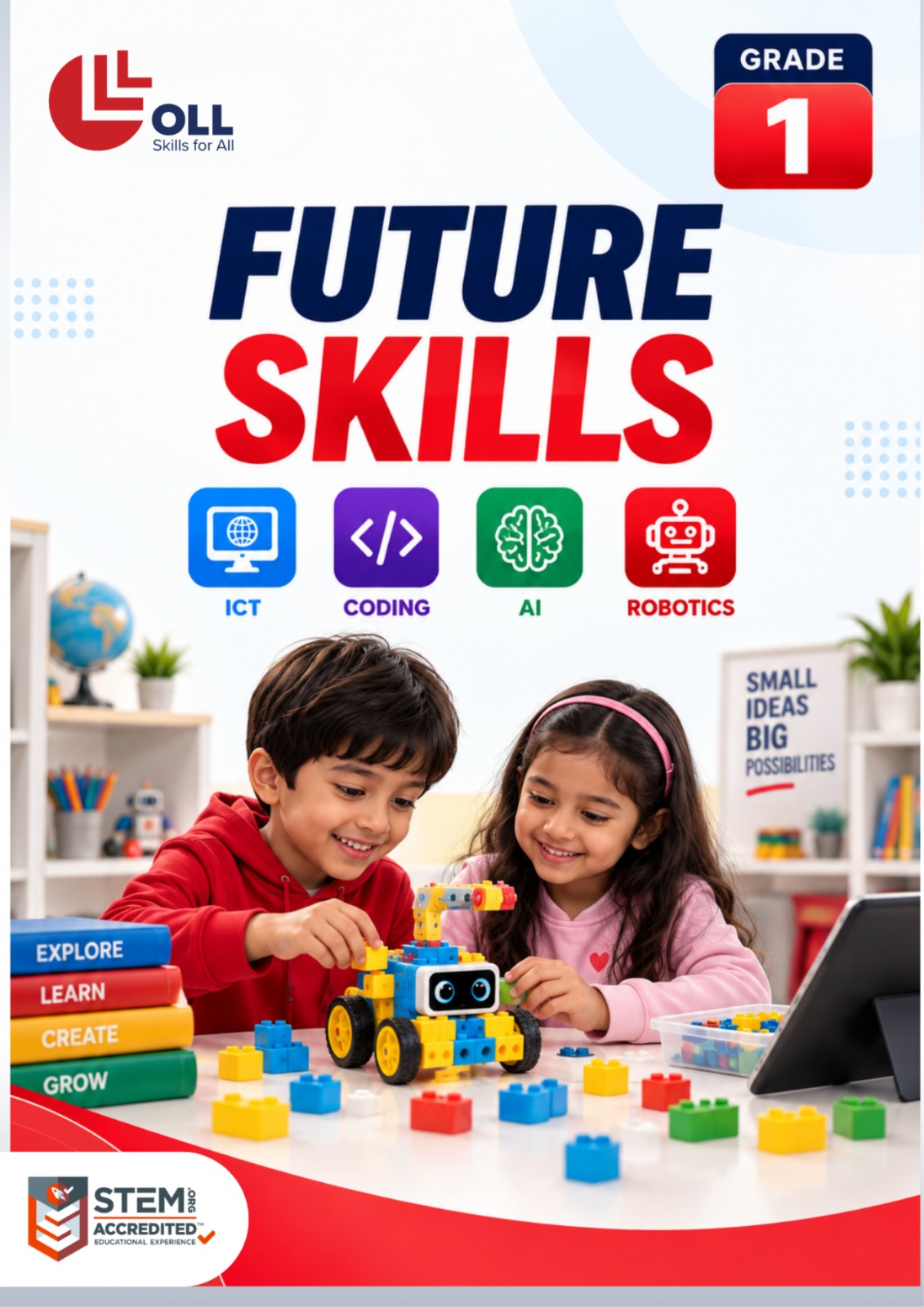 OLL CBSE Grade 1 Future Skills workbook — ICT, Coding, AI, Robotics