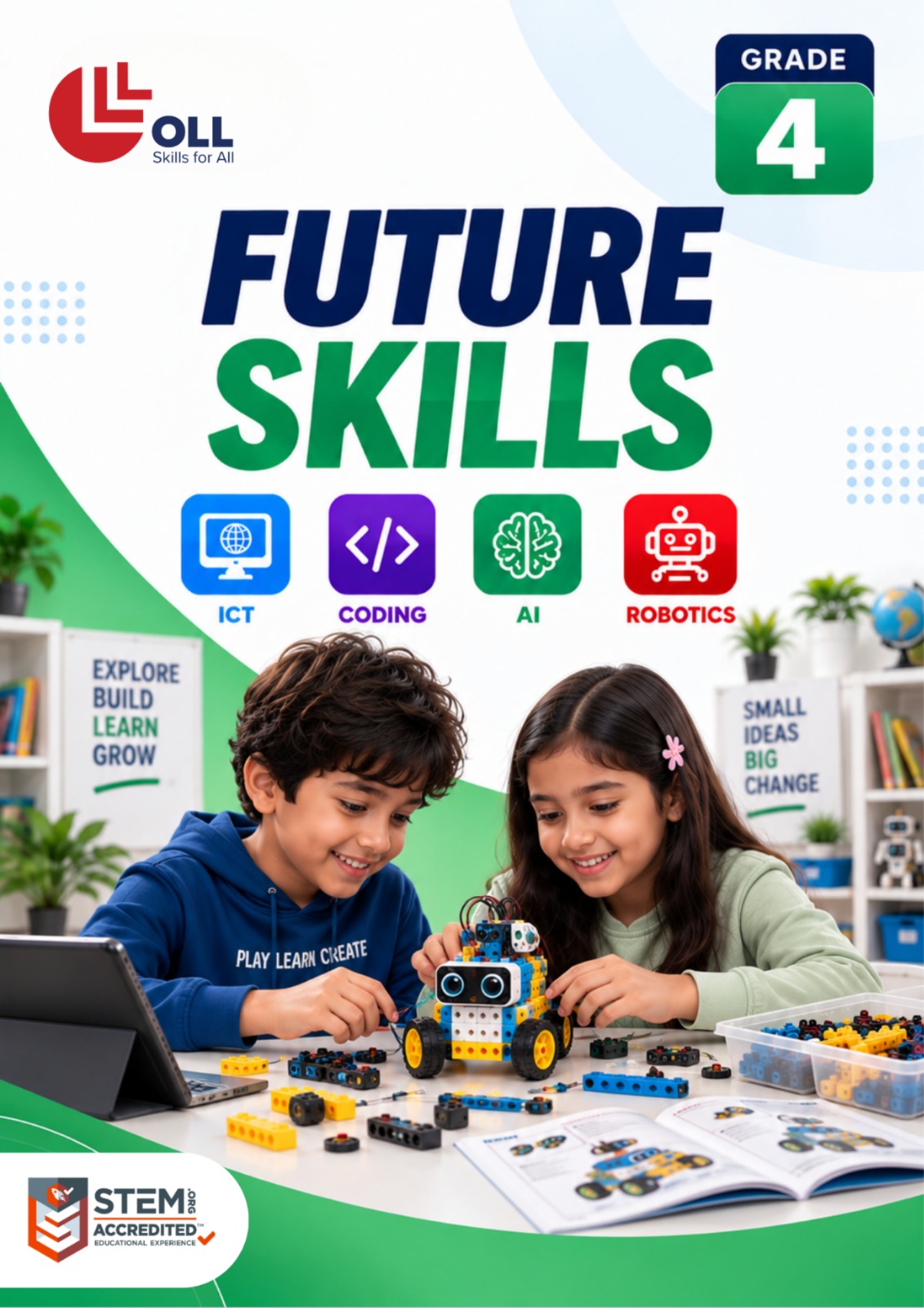 OLL CBSE Grade 4 Future Skills workbook — ICT, Coding, AI, Robotics